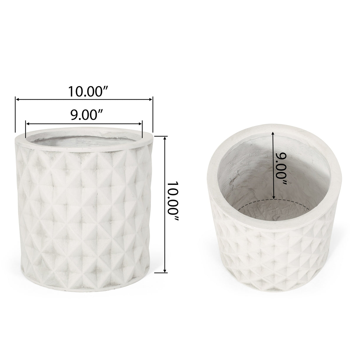 Moreno Outdoor Cast Stone Outdoor Small and Medium Planter Set by Christopher Knight Home
