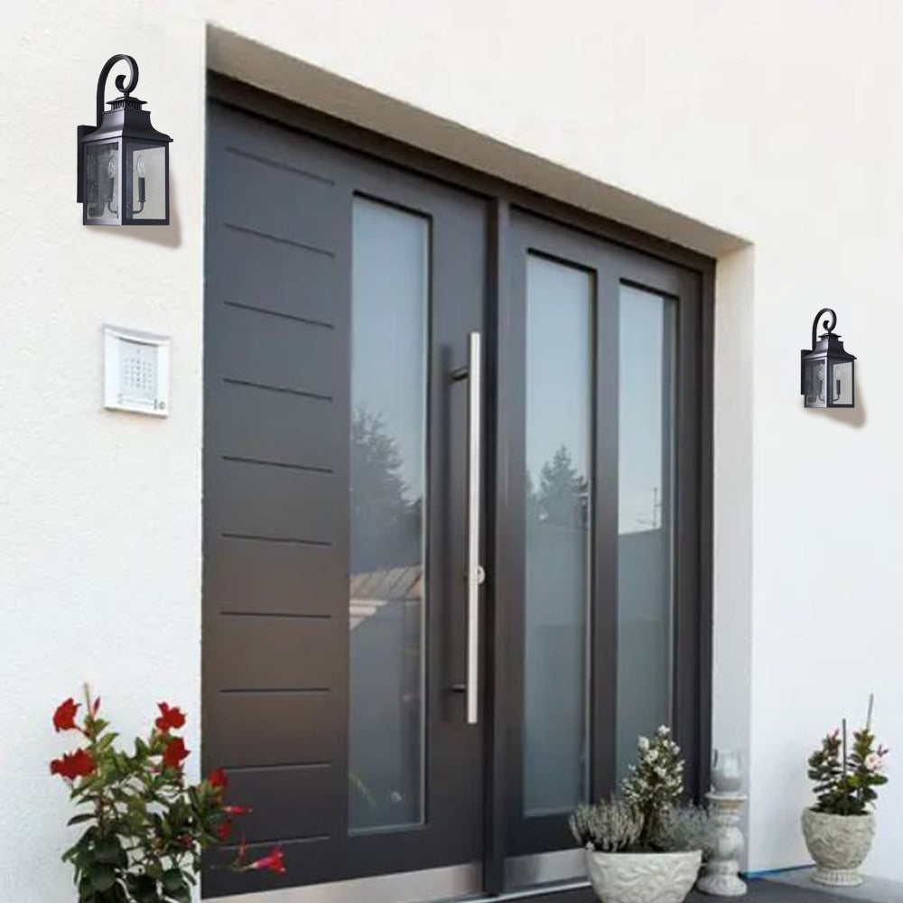 Morgan 2 Light Exterior Lighting in Black Finish