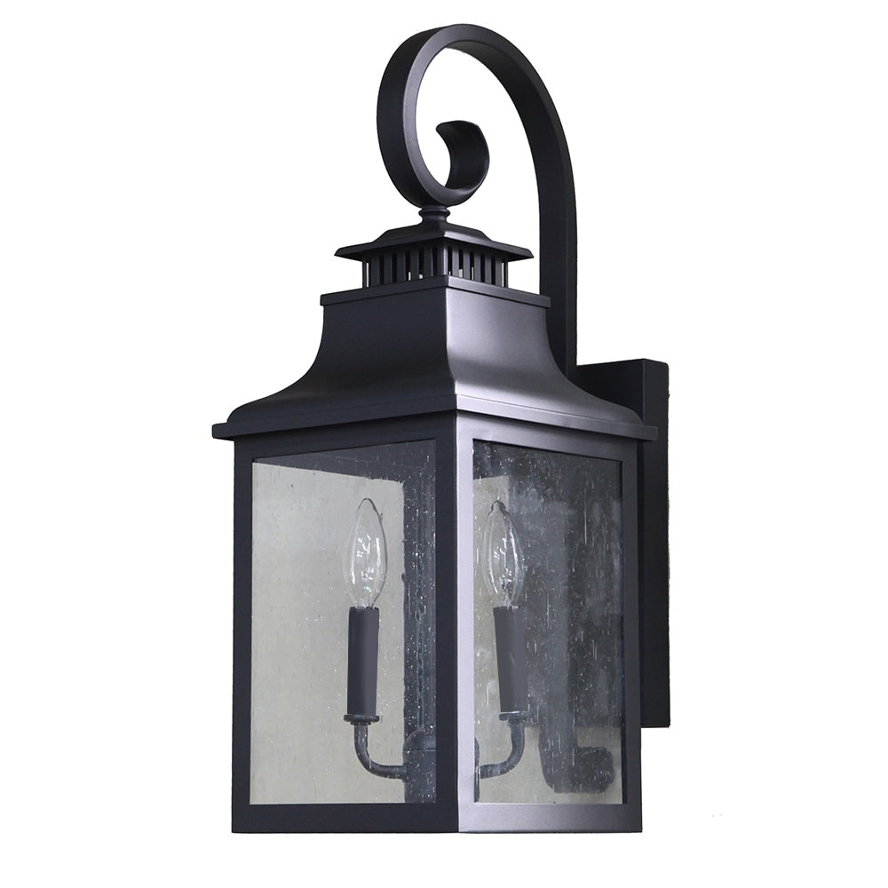 Morgan 2 Light Exterior Lighting in Black Finish