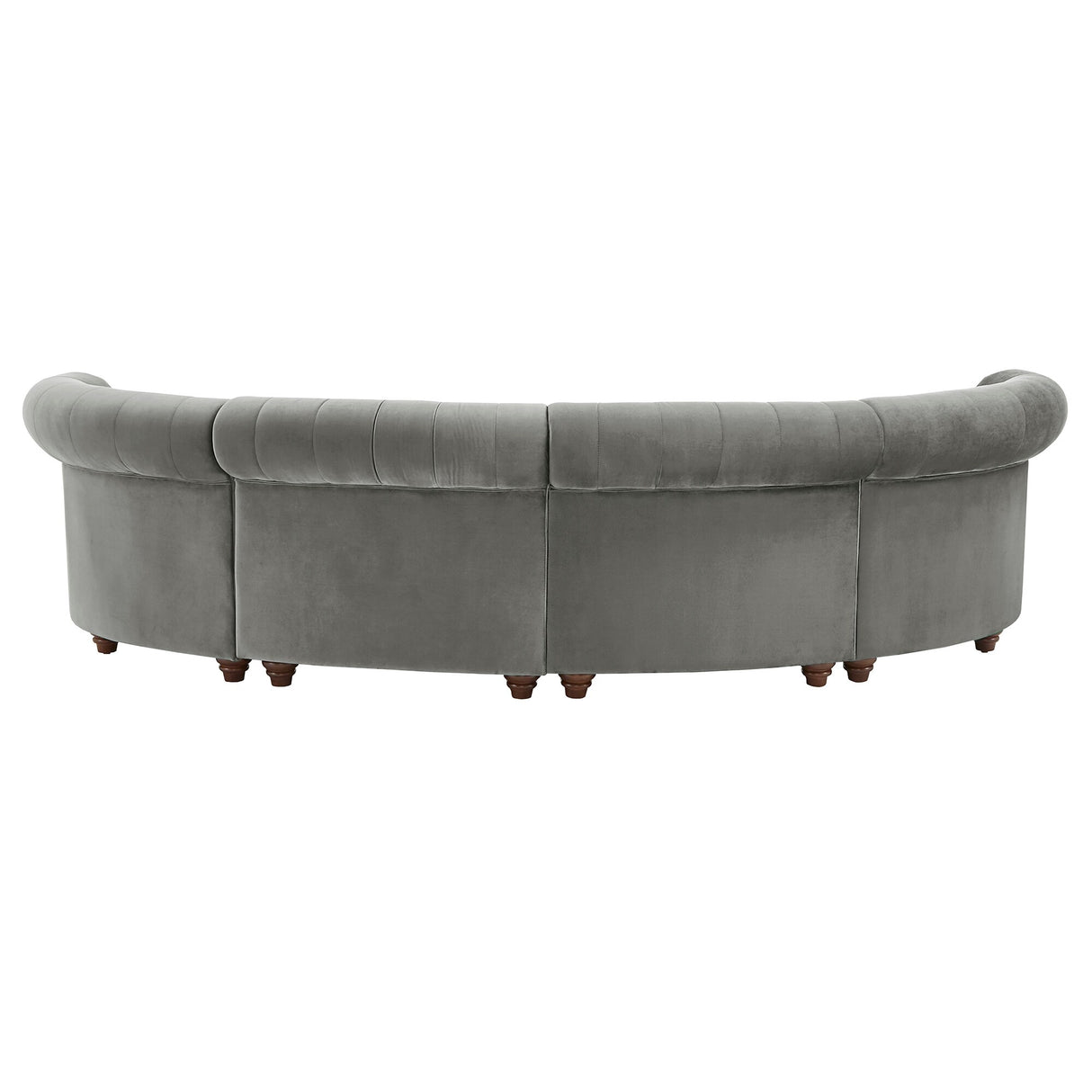 Morgan Velvet Scrolled 4-seat Curved Chesterfield Sofa by iNSPIRE Q Bold
