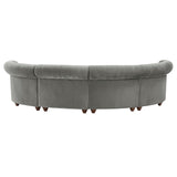 Morgan Velvet Scrolled 4-seat Curved Chesterfield Sofa by iNSPIRE Q Bold
