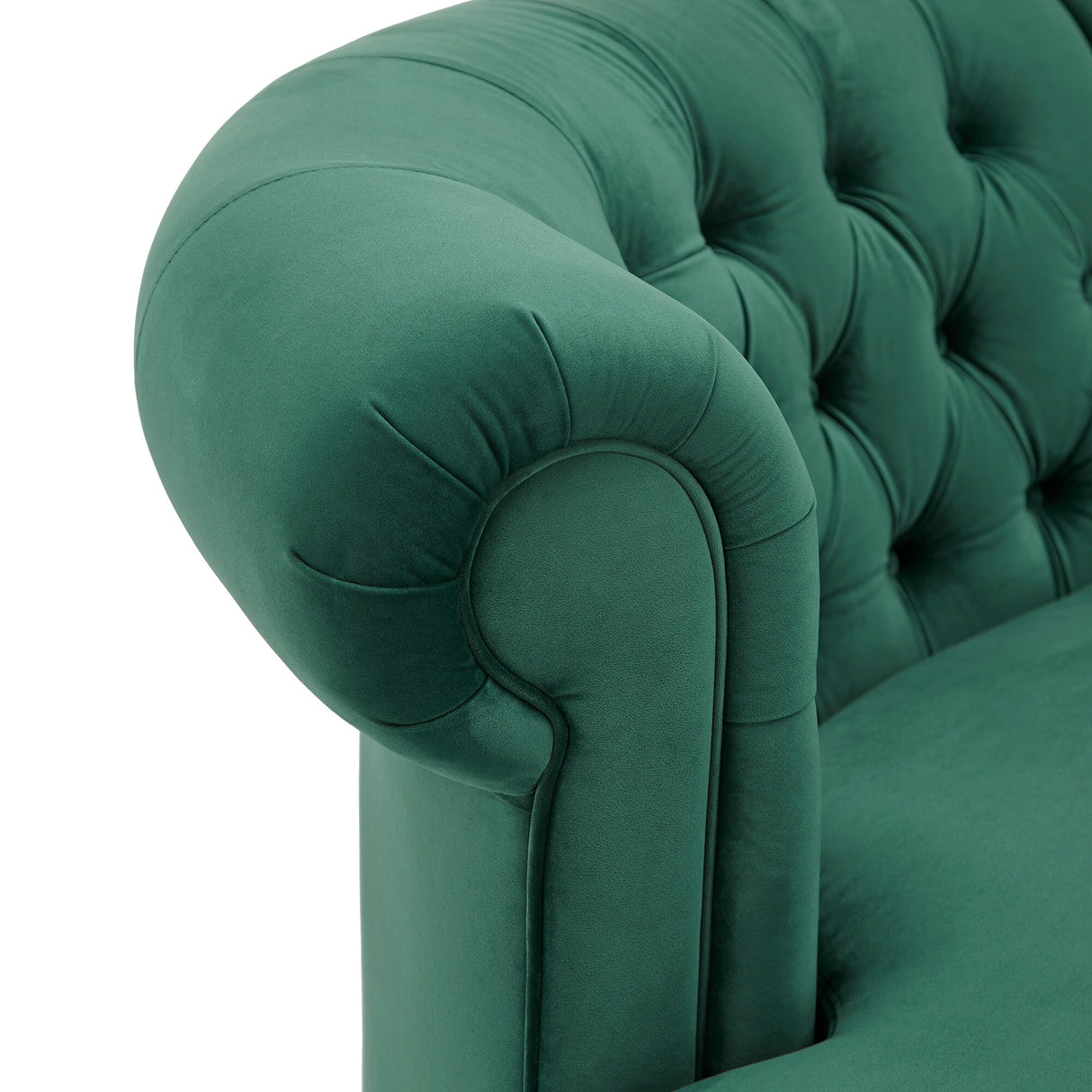 Morgan Velvet Scrolled 4-seat Curved Chesterfield Sofa by iNSPIRE Q Bold