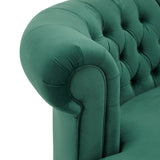 Morgan Velvet Scrolled 4-seat Curved Chesterfield Sofa by iNSPIRE Q Bold