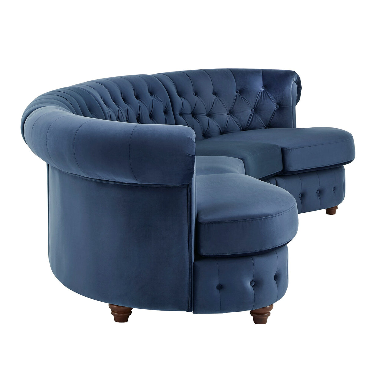 Morgan Velvet Scrolled 4-seat Curved Chesterfield Sofa by iNSPIRE Q Bold