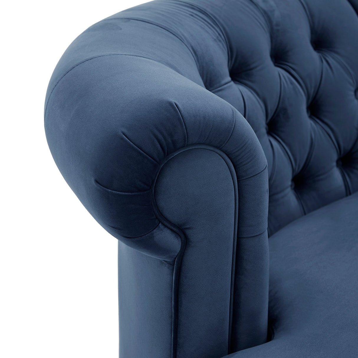 Morgan Velvet Scrolled 4-seat Curved Chesterfield Sofa by iNSPIRE Q Bold