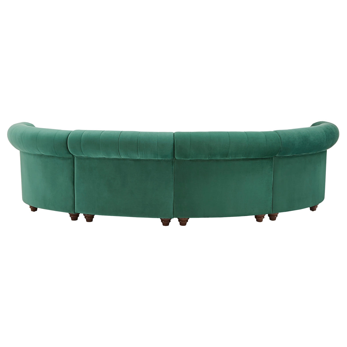 Morgan Velvet Scrolled 4-seat Curved Chesterfield Sofa by iNSPIRE Q Bold