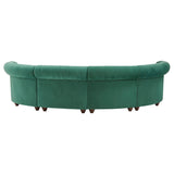 Morgan Velvet Scrolled 4-seat Curved Chesterfield Sofa by iNSPIRE Q Bold