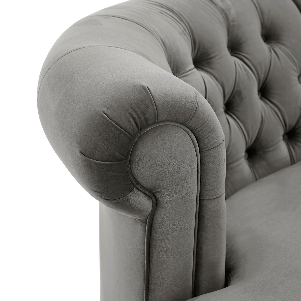 Morgan Velvet Scrolled 4-seat Curved Chesterfield Sofa by iNSPIRE Q Bold