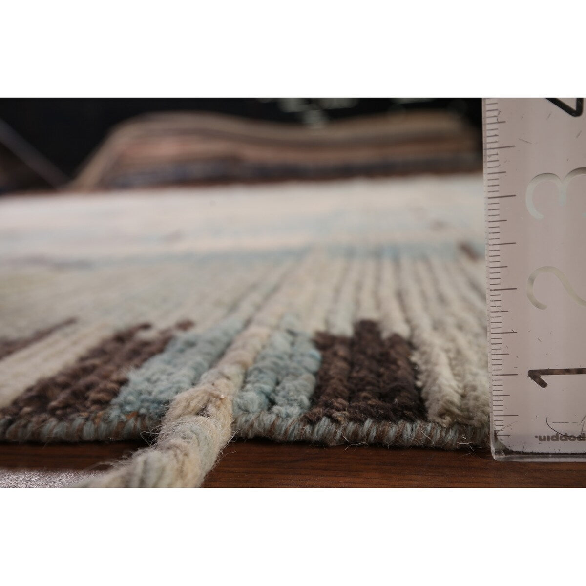 Moroccan Abstract Area Rug Handmade Multi-Color Wool Carpet - 8'10" x 12'0"
