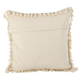 Moroccan Design Tasseled Fringe Cotton Down Filled Throw Pillow