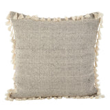 Moroccan Design Tasseled Fringe Cotton Down Filled Throw Pillow