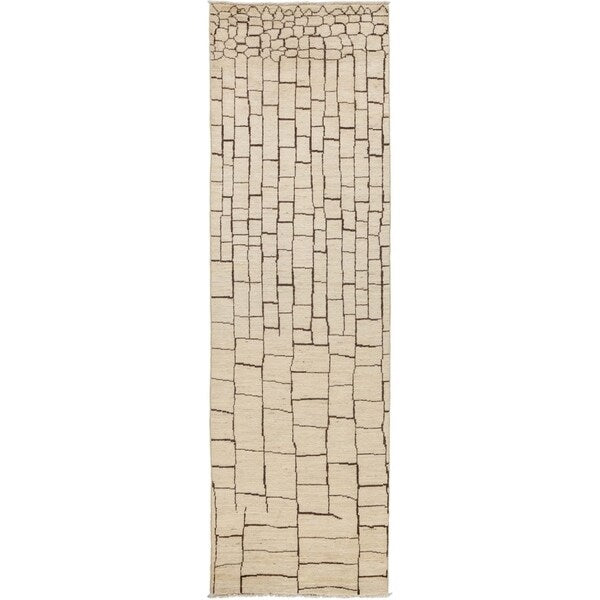 Moroccan Ivory Runner Rug - 3'7" x 11'9" Runner/Surplus