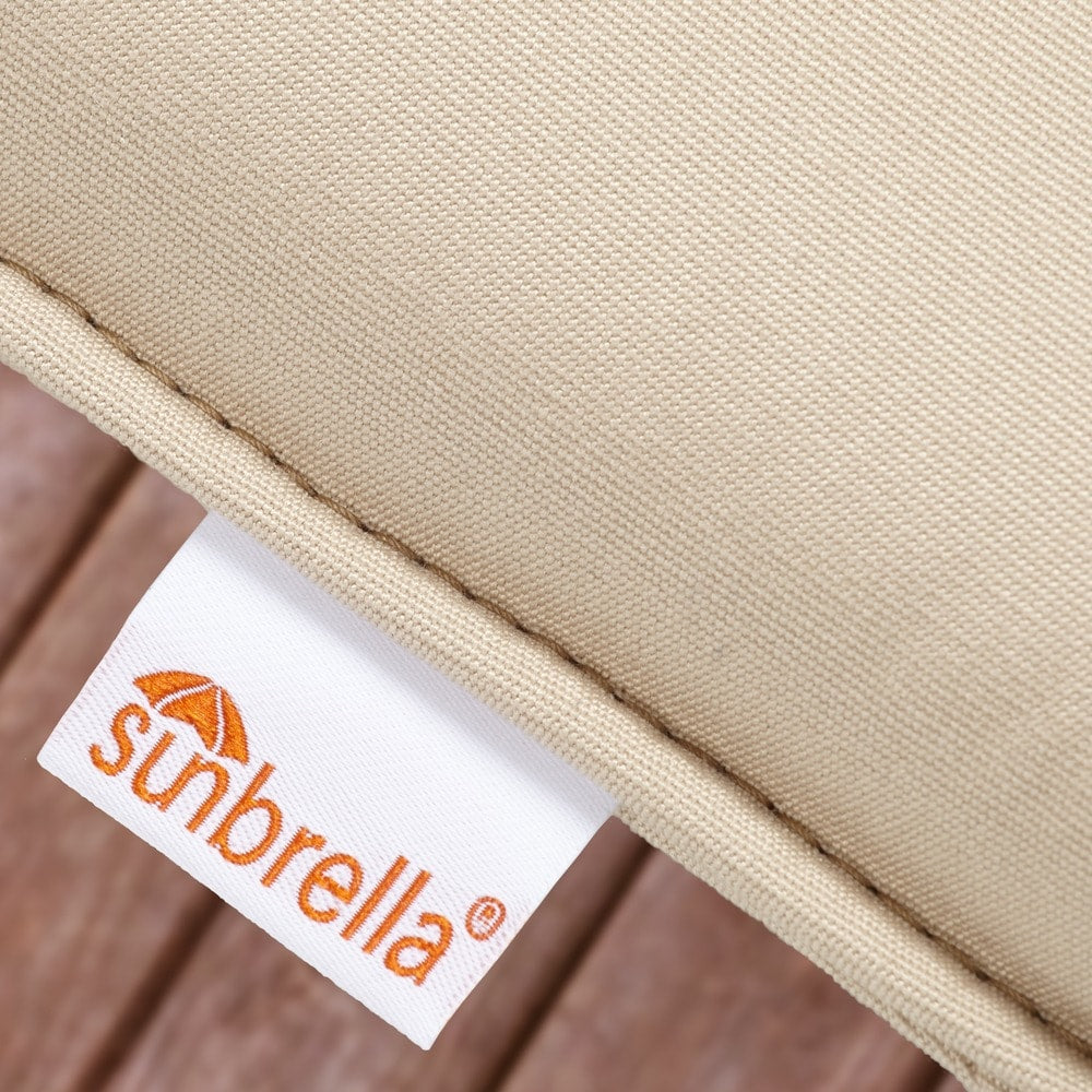 Moroccan Orange Indoor/ Outdoor Corded Square Throw Pillows with Sunbrella Fabric (Set of 2)