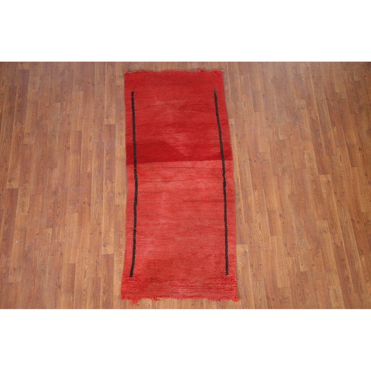 Moroccan Oriental Antique Area Rug Hand-knotted Wool Carpet - 2'7" x 5'9"