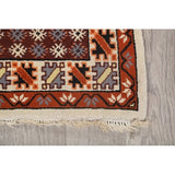 Moroccan Tribal Hand Knotted Wool Oriental Geometric Area Rug - 4'9" x 2'6"