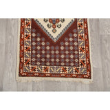 Moroccan Tribal Hand Knotted Wool Oriental Geometric Area Rug - 4'9" x 2'6"