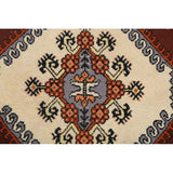Moroccan Tribal Hand Knotted Wool Oriental Geometric Area Rug - 4'9" x 2'6"