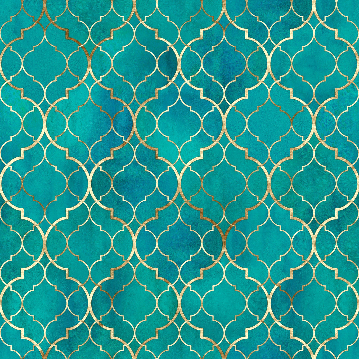 Moroccan Watercolor Waves Removable Wallpaper - 24'' inch x 10'ft