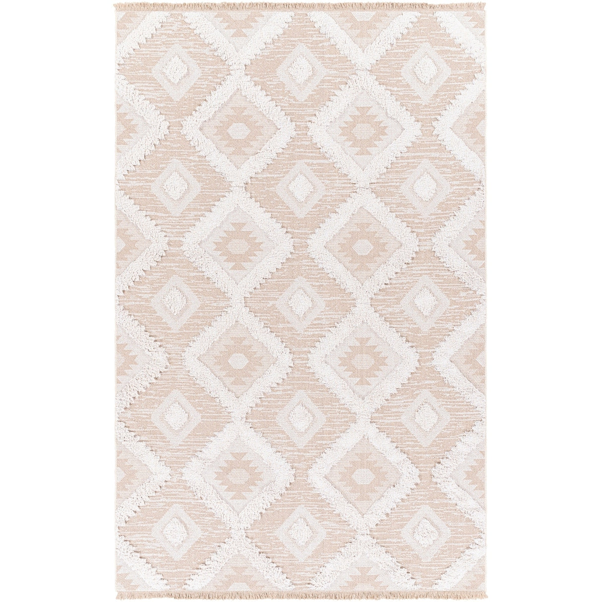 Livabliss Morocotton Boho Diamond Cotton Area Rug