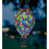 Mosaic Hot Air Balloon Solar Lantern - Multi