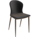 Mosaic Modern Upholstered Fabric Dining Chair with Metal Legs by LeisureMod