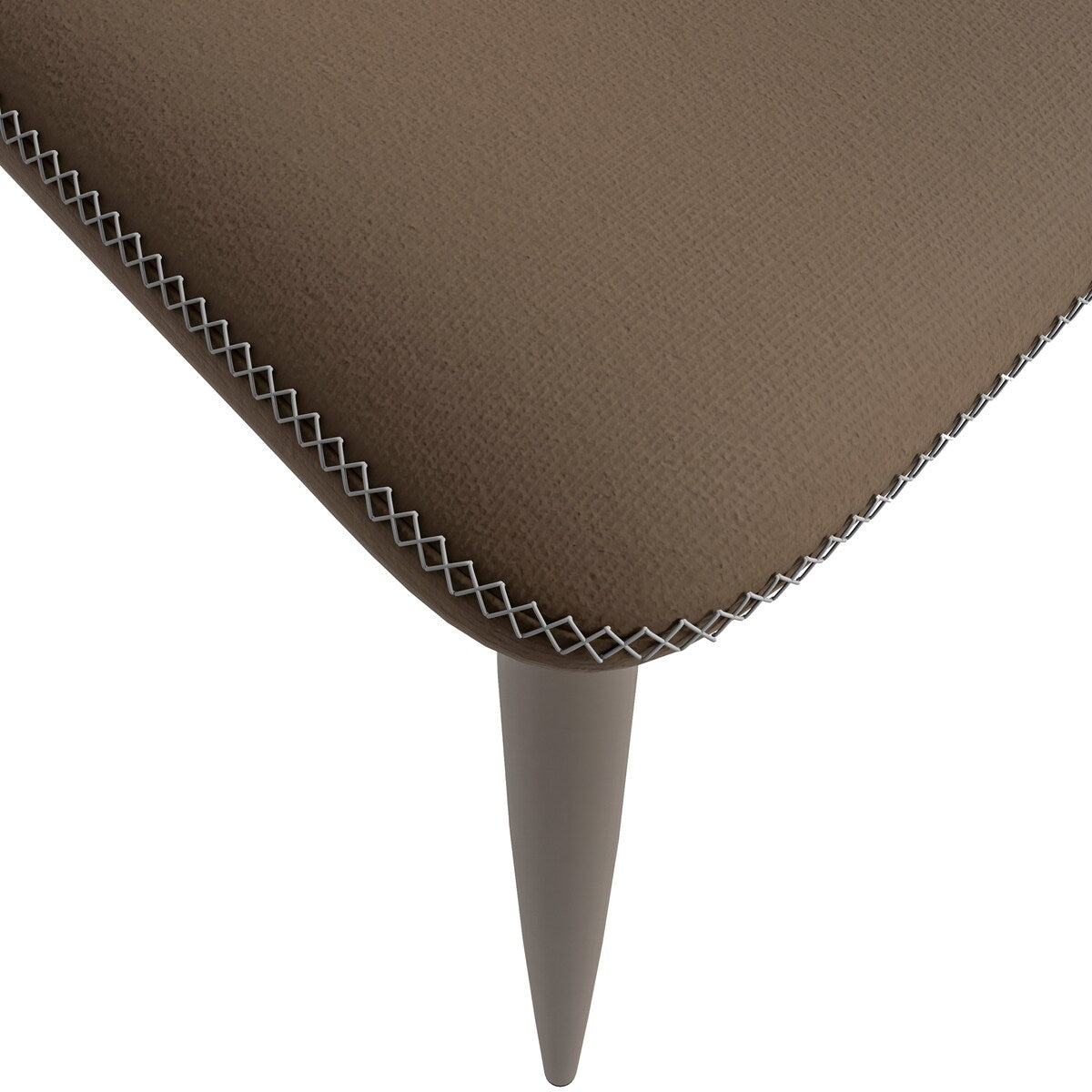 Mosaic Modern Upholstered Fabric Dining Chair with Metal Legs by LeisureMod