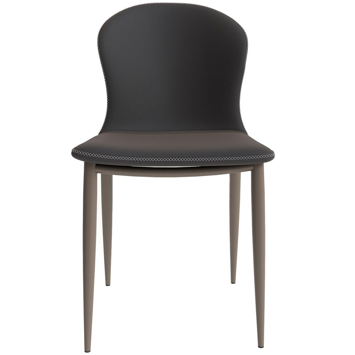 Mosaic Modern Upholstered Fabric Dining Chair with Metal Legs by LeisureMod
