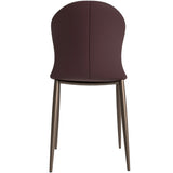 Mosaic Modern Upholstered Fabric Dining Chair with Metal Legs by LeisureMod