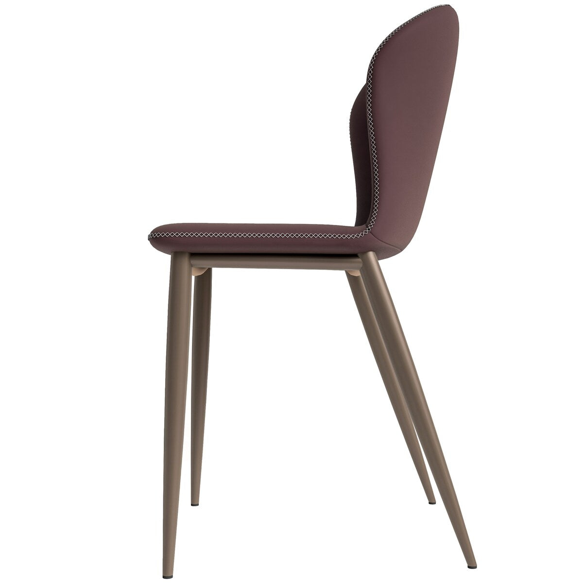 Mosaic Modern Upholstered Fabric Dining Chair with Metal Legs by LeisureMod