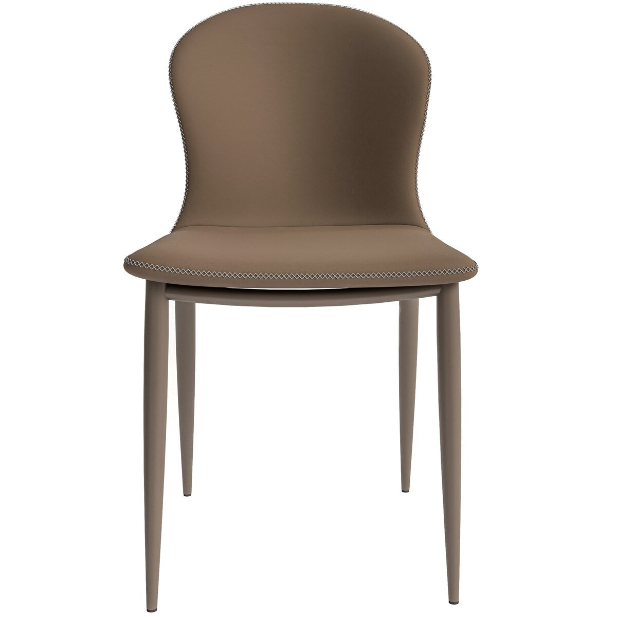 Mosaic Modern Upholstered Fabric Dining Chair with Metal Legs by LeisureMod