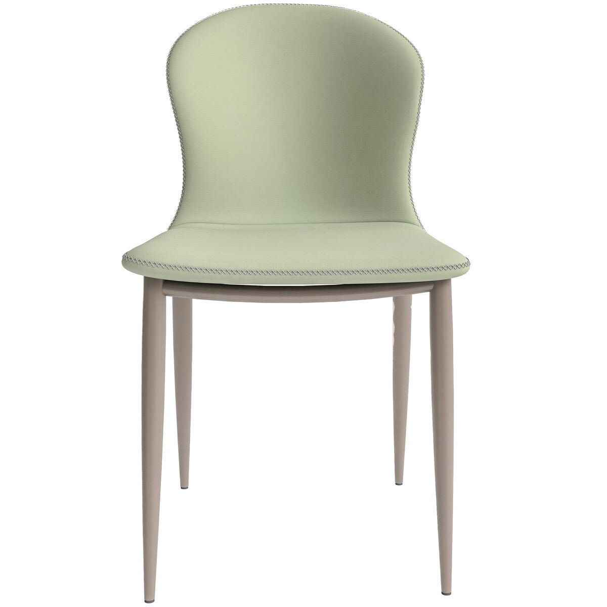 Mosaic Modern Upholstered Fabric Dining Chair with Metal Legs by LeisureMod