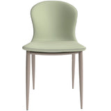 Mosaic Modern Upholstered Fabric Dining Chair with Metal Legs by LeisureMod