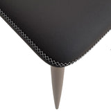 Mosaic Modern Upholstered Fabric Dining Chair with Metal Legs by LeisureMod