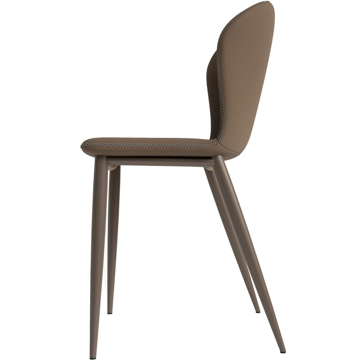 Mosaic Modern Upholstered Fabric Dining Chair with Metal Legs by LeisureMod