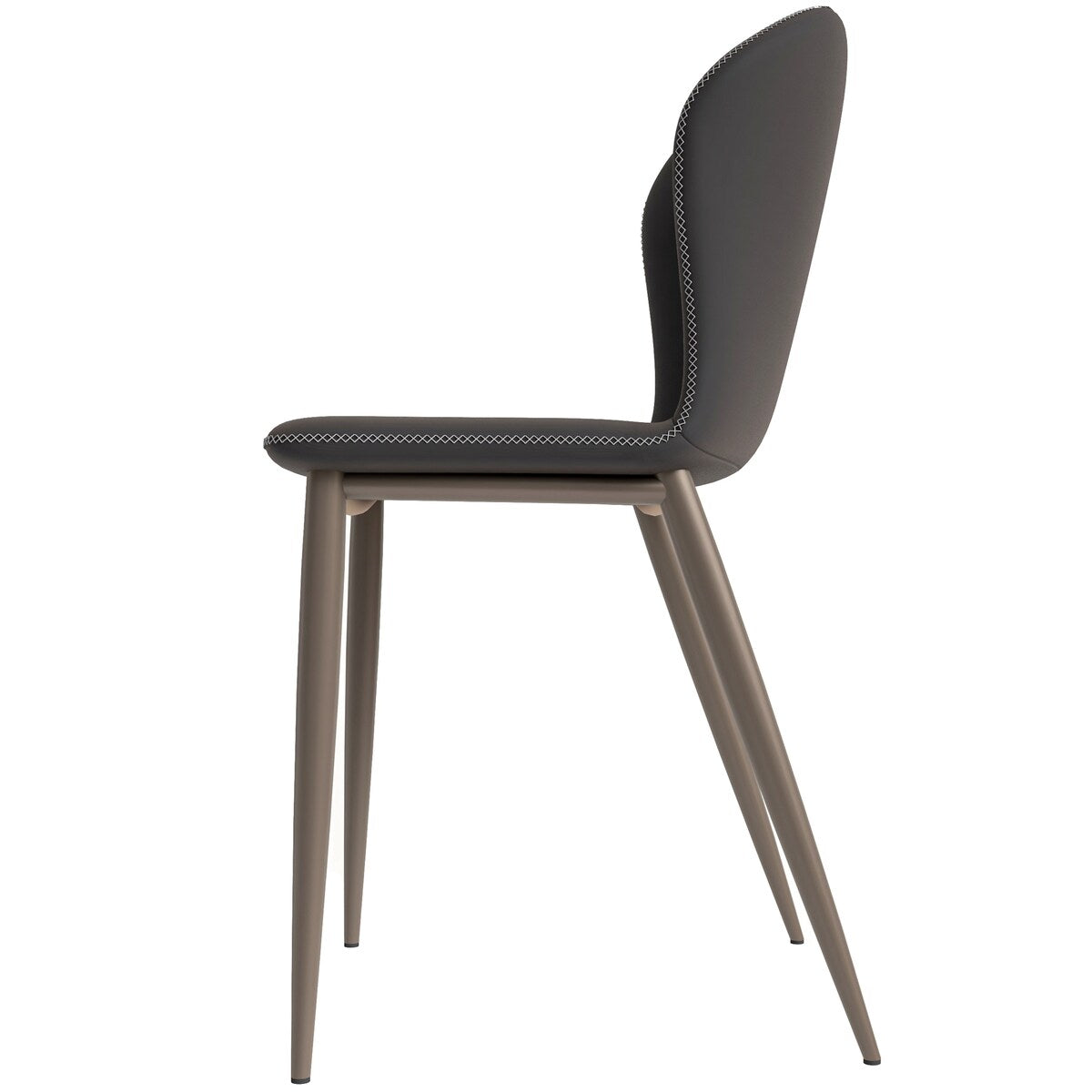 Mosaic Modern Upholstered Fabric Dining Chair with Metal Legs by LeisureMod