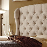 Isabella Diamond Tufted Wingback Upholstered Platform Bed