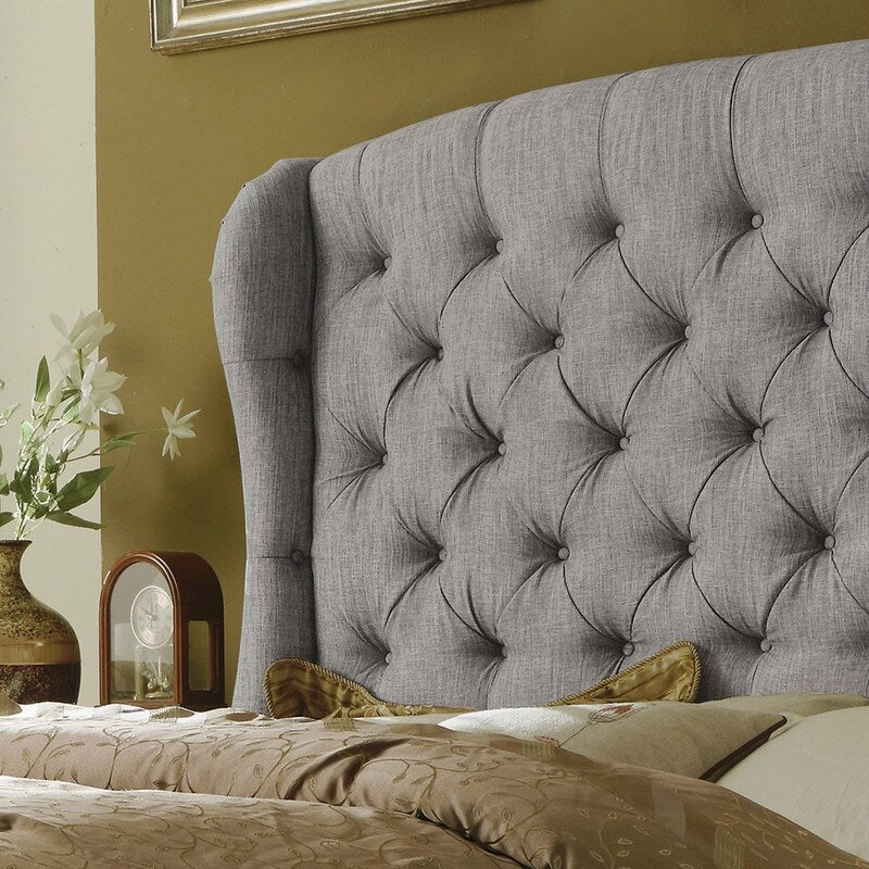 Isabella Diamond Tufted Wingback Upholstered Platform Bed