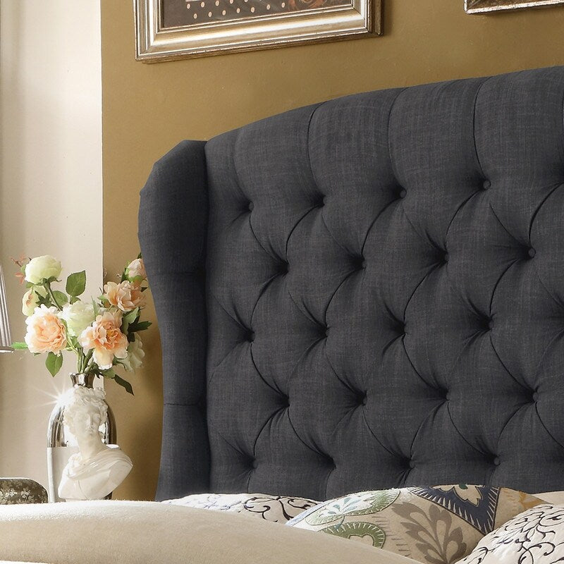 Isabella Diamond Tufted Wingback Upholstered Platform Bed