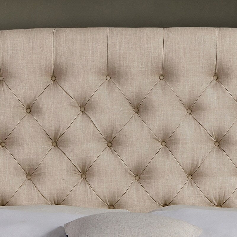 Isabella Diamond Tufted Wingback Upholstered Platform Bed