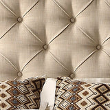 Moser Bay Furniture Calia Tufted Upholstery Chesterfield Headboard, Queen, Beige