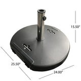 Mota Outdoor Umbrella Base with Stainless Steel Collar by Christopher Knight Home