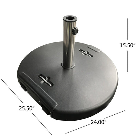 Mota Outdoor Umbrella Base with Stainless Steel Collar by Christopher Knight Home