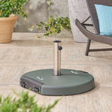 Mota Outdoor Umbrella Base with Stainless Steel Collar by Christopher Knight Home