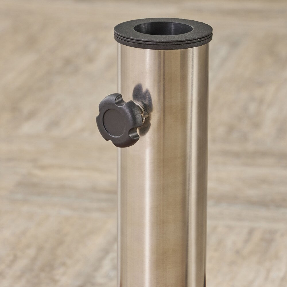 Mota Outdoor Umbrella Base with Stainless Steel Collar by Christopher Knight Home
