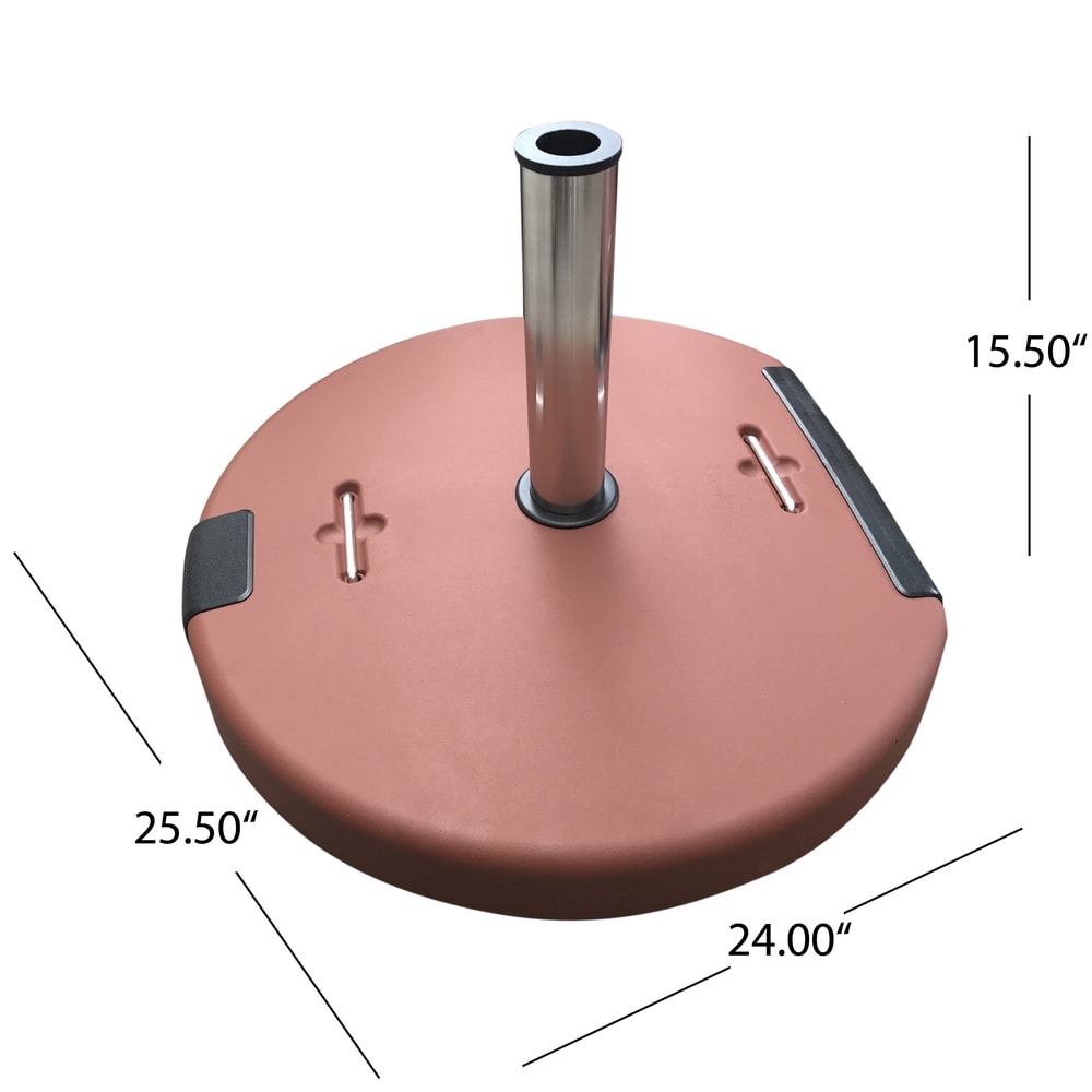 Mota Outdoor Umbrella Base with Stainless Steel Collar by Christopher Knight Home