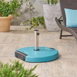 Mota Outdoor Umbrella Base with Stainless Steel Collar by Christopher Knight Home