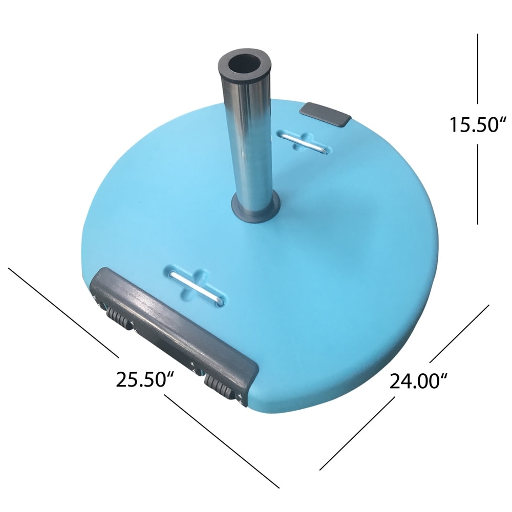 Mota Outdoor Umbrella Base with Stainless Steel Collar by Christopher Knight Home