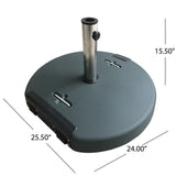 Mota Outdoor Umbrella Base with Stainless Steel Collar by Christopher Knight Home