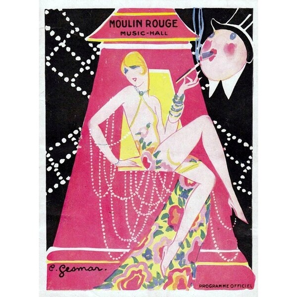 Moulin Rouge Music Hall-VINAPP115392 Print 11"x8" by Vintage Apple Collection