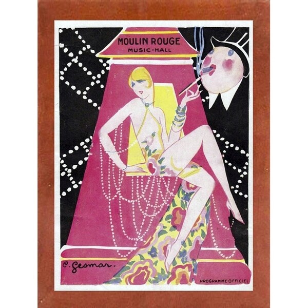 Moulin Rouge Music Hall-VINAPP115392 Print 11"x8" by Vintage Apple Collection